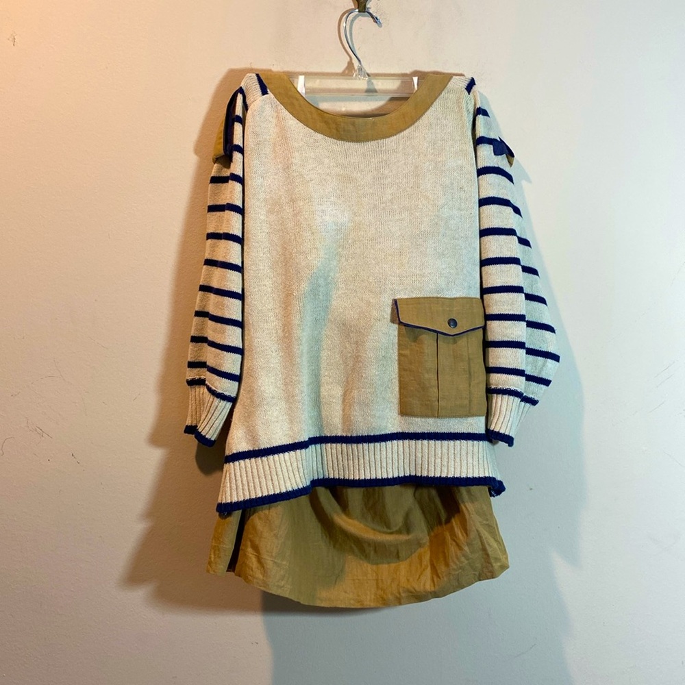 Vintage Maria Christina Studio Linen and Cotton Skirt and Knitted Top